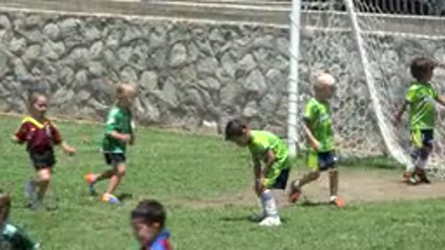 CABO SAN LUCAS MEXICO-2019: Happy Kids Playing Soccer For Fun