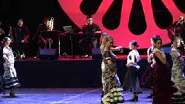 CABO SAN LUCAS MEXICO-2019: Several Young Women In Colorful Dresses In A Dance Performance