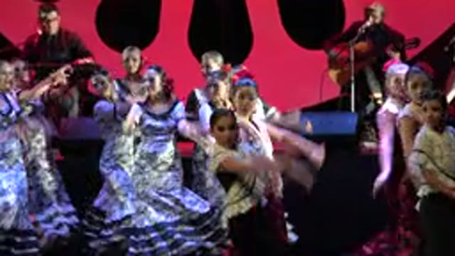 CABO SAN LUCAS MEXICO-2019: Girls Dancing Flamenco On Stage