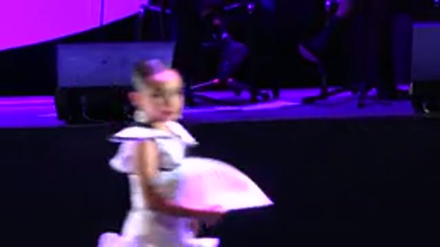 CABO SAN LUCAS MEXICO-2019: Girls Wearing Pink And White Dresses Perform Dance