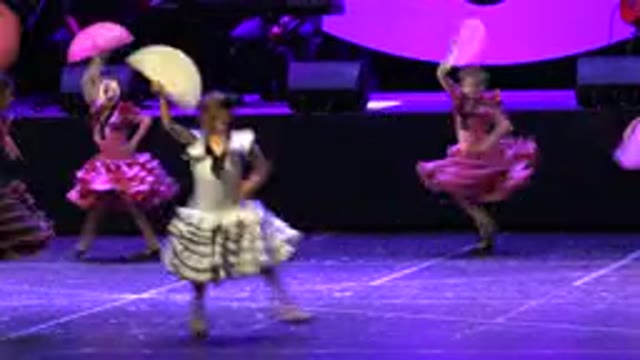 CABO SAN LUCAS MEXICO-2019: Young Girls Dancing In Spanish Style On A Large Stage