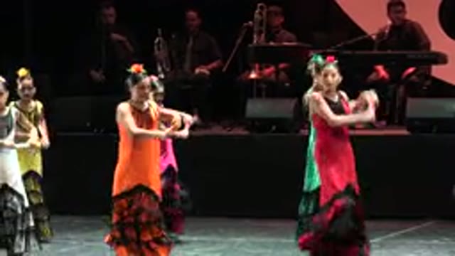 CABO SAN LUCAS MEXICO-2019: Spanish Dancer Woman Performs Traditional Custom