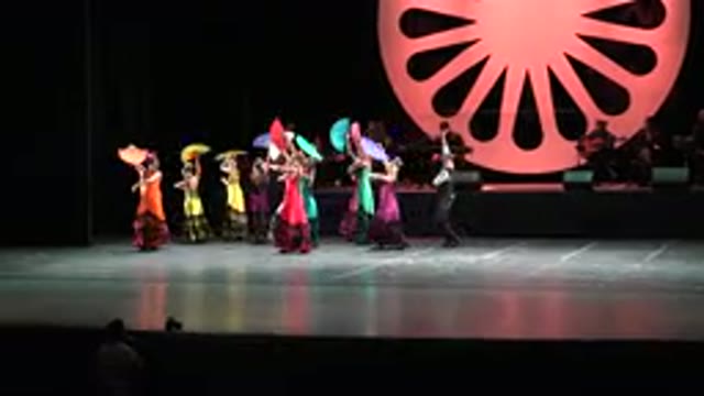 CABO SAN LUCAS MEXICO-2019: People in Colorful Clothing Dancing on Stage