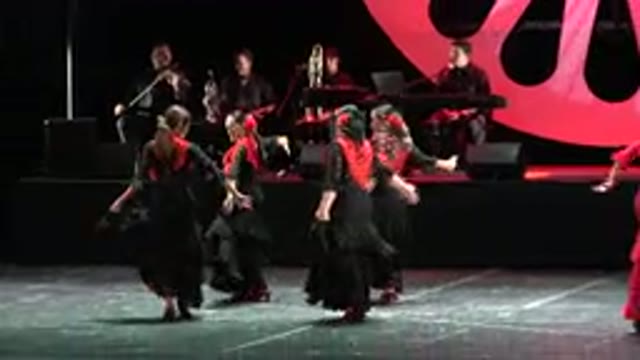 CABO SAN LUCAS MEXICO-2019: An In-Sync Dance Performance in Red and Black