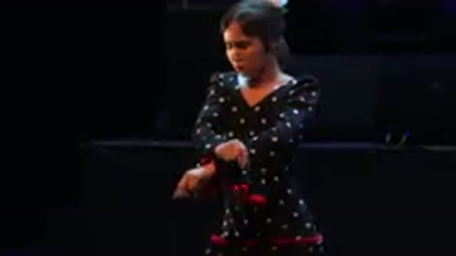 CABO SAN LUCAS MEXICO-2019: A Spanish Young Woman Dancing Flamenco With A Black Dress