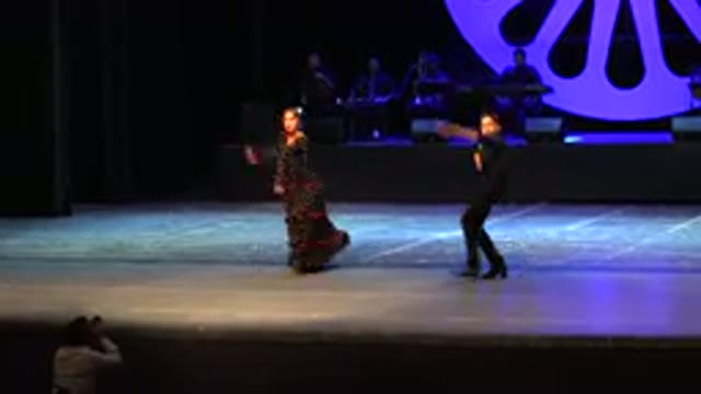 CABO SAN LUCAS MEXICO-2019: Boy And Girl Doing A Choreographed Dance Routine On Stage