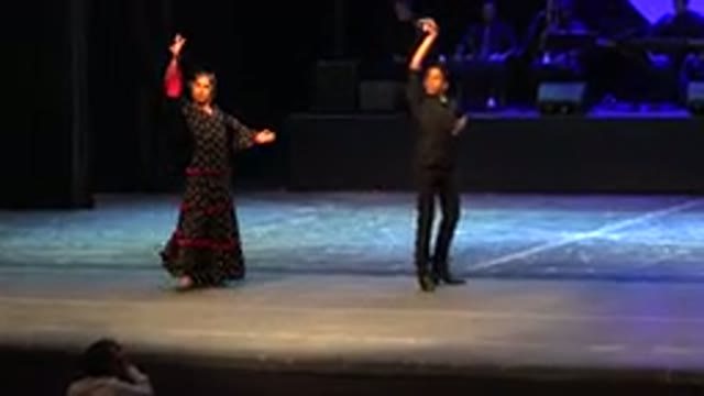 CABO SAN LUCAS MEXICO-2019: Man And Woman Perform Latin Flamenco Dance