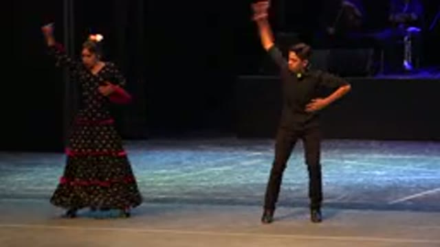 CABO SAN LUCAS MEXICO-2019: A Man And A Woman Are Dancing On A Theater Stage