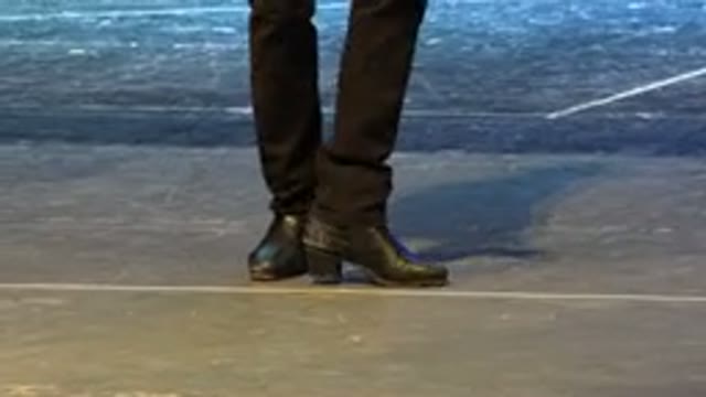 CABO SAN LUCAS MEXICO-2019: A Person's Feet In Heeled Shoes Stamping Their Feet