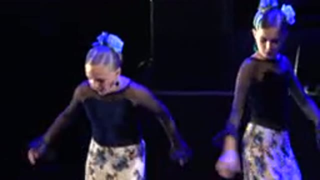 CABO SAN LUCAS MEXICO-2019: Spanish Foch Dance With Kids in Black and White Dress