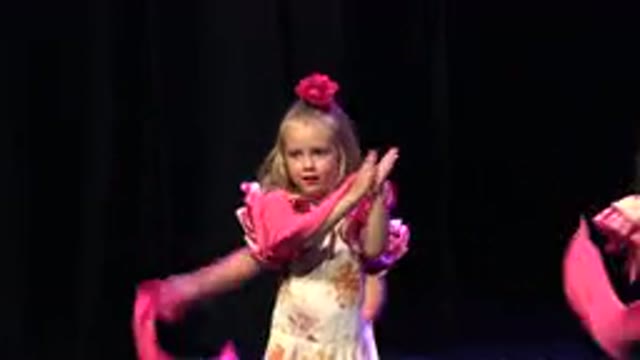 CABO SAN LUCAS MEXICO-2019: Flamenco Dance Of Preschool-Aged Girls