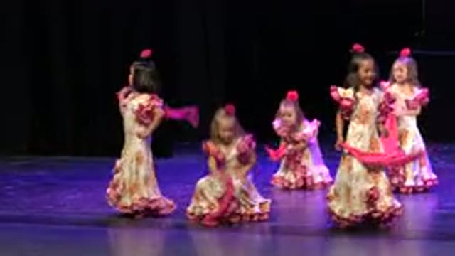 CABO SAN LUCAS MEXICO-2019: Girls Dancing Flamenco On A Stage
