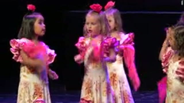 CABO SAN LUCAS MEXICO-2019: Acting Singing Dancing Little Girls in Costumes