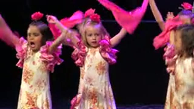 CABO SAN LUCAS MEXICO-2019: Kids Dancing With Spanish Custom Happy Blonde Many