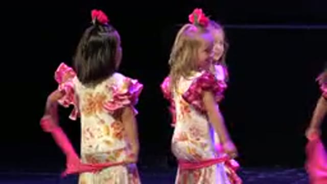 CABO SAN LUCAS MEXICO-2019: Cute Little Girls Are Having Fun On Stage