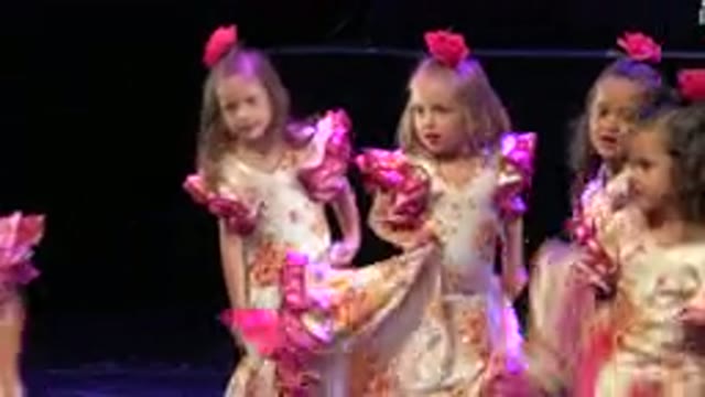 CABO SAN LUCAS MEXICO-2019: Cute Little Girls Are Having Fun On Stage While