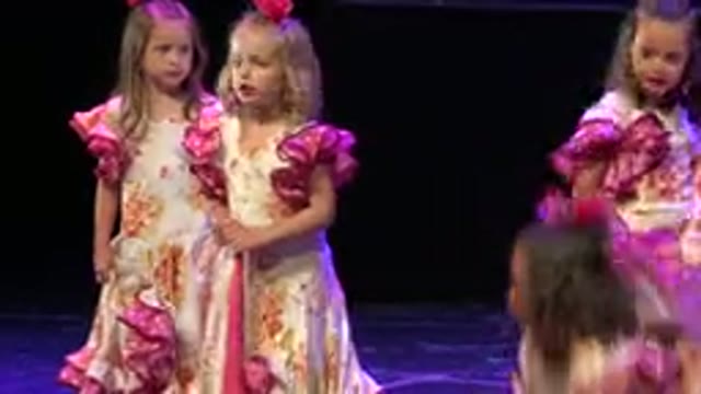 CABO SAN LUCAS MEXICO-2019: Little Girls Practicing Folk Dance Production