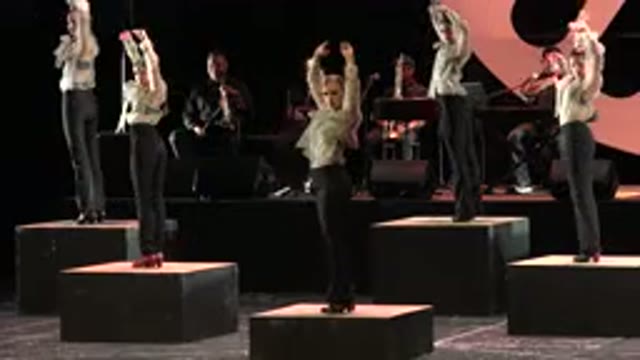 CABO SAN LUCAS MEXICO-2019: Five Women Dance With Strong Arm Movements