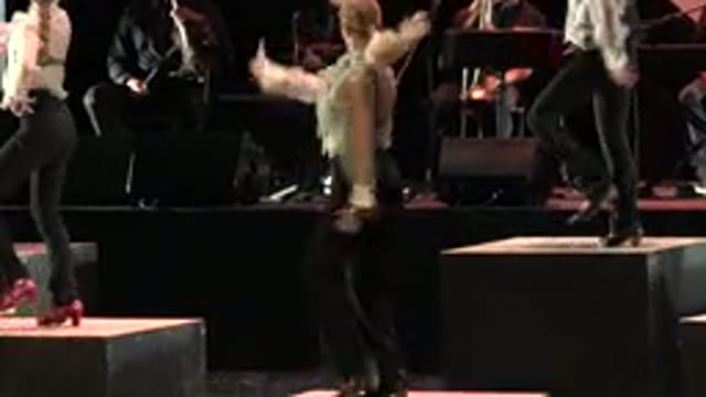 CABO SAN LUCAS MEXICO-2019: Beautiful Blonde Woman Performs Spanish Folk Dance
