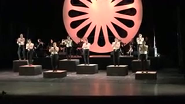 CABO SAN LUCAS MEXICO-2019: Clapping Male Dancers Perform On Stage In Front Of