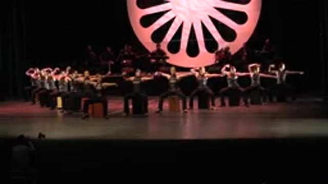 CABO SAN LUCAS MEXICO-2019: Dancers On Top Of A Stage All Dressed In Black