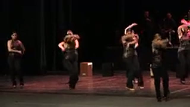 CABO SAN LUCAS MEXICO-2019: Group Of Lady Dancers All Wearing Matching Black