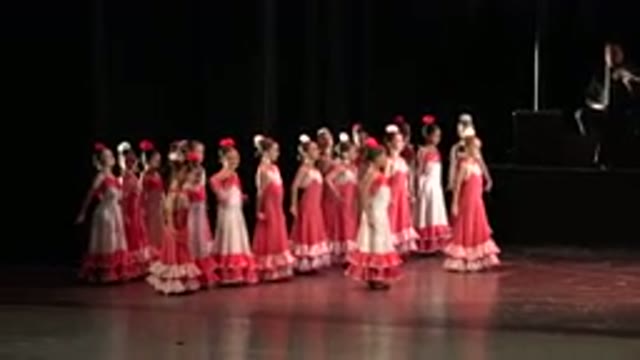 CABO SAN LUCAS MEXICO-2019: Group Of Females Perform Live Spanish Dance On The