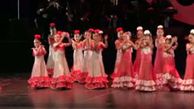 CABO SAN LUCAS MEXICO-2019: A Bunch Of Young Girls Happily Clapping At Their Dance Recital