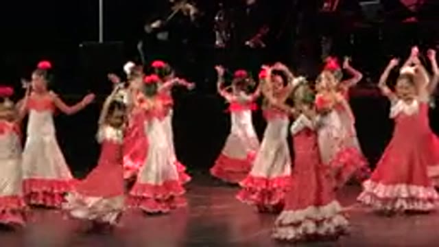 CABO SAN LUCAS MEXICO-2019: Girls Wearing Pink And White Dresses Perform Dance