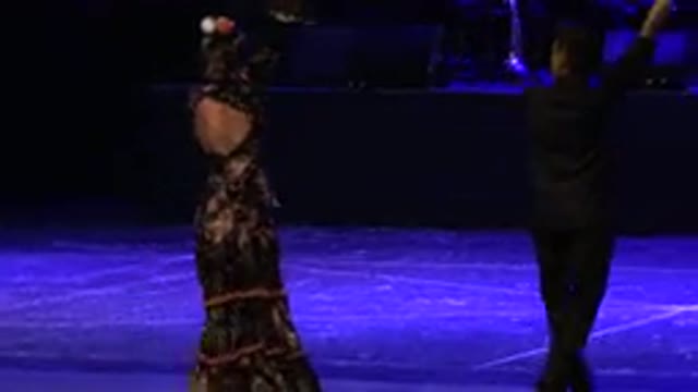 CABO SAN LUCAS MEXICO-2019: Boy And Girl Doing A Choreographed Dance Routine On Stage