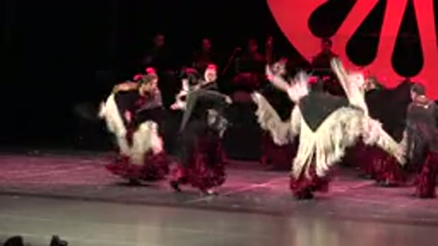 CABO SAN LUCAS MEXICO-2019: Spectacle Dance Red Flamenco Orchestra Theater