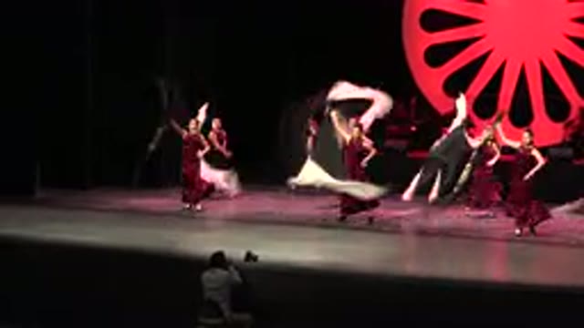 CABO SAN LUCAS MEXICO-2019: Women Dancing On Theater Stage Spin In Circles And