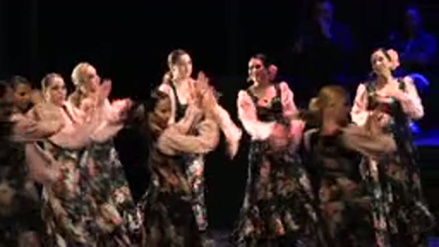 CABO SAN LUCAS MEXICO-2019: Dance Performance With Lively Movement And Women In Black Gowns