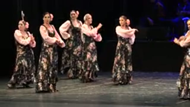 CABO SAN LUCAS MEXICO-2019: Women Wearing Black And Pink Dresses Perform Dance