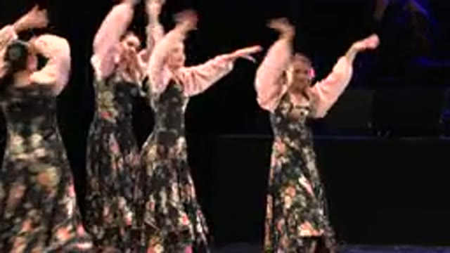 CABO SAN LUCAS MEXICO-2019: Beautiful Women in Flowered Costumes Dancing