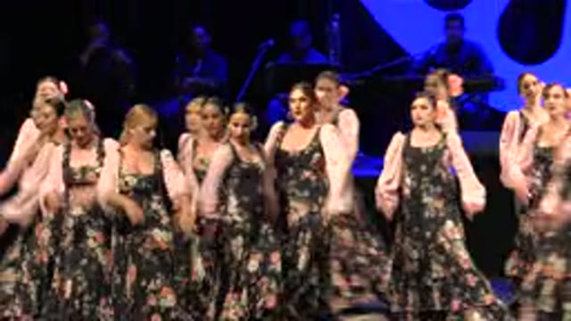CABO SAN LUCAS MEXICO-2019: Woman in Uniform Performs Dance Number on Stage