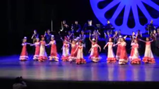 CABO SAN LUCAS MEXICO-2019: Little Girls Dancing In White Dresses With Pink Trim