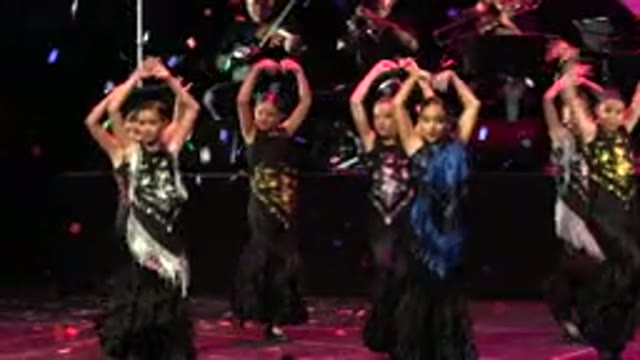 CABO SAN LUCAS MEXICO-2019: Amazing Little Girls Doing A Choreographed Dance On Stage