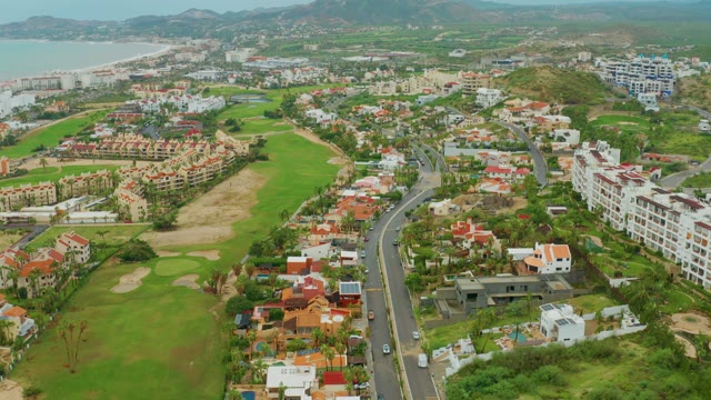 SAN JOSE DEL CABO BCS MEXICO-2021: Coastal Residential Area with Golf Course and Roads