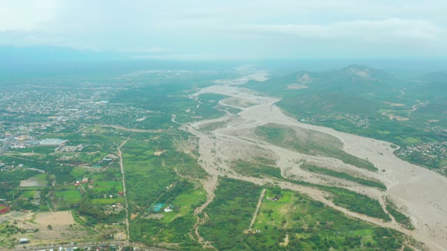 SAN JOSE DEL CABO BCS MEXICO-2021: Braided River Winding Through Lush Valley