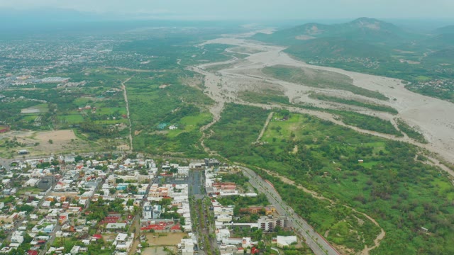 SAN JOSE DEL CABO BCS MEXICO-2021: Fluctuating River Water Levels in Urban-Rural Landscape