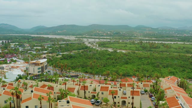 SAN JOSE DEL CABO BCS MEXICO-2021: Residential Neighborhood with Moving Vehicles