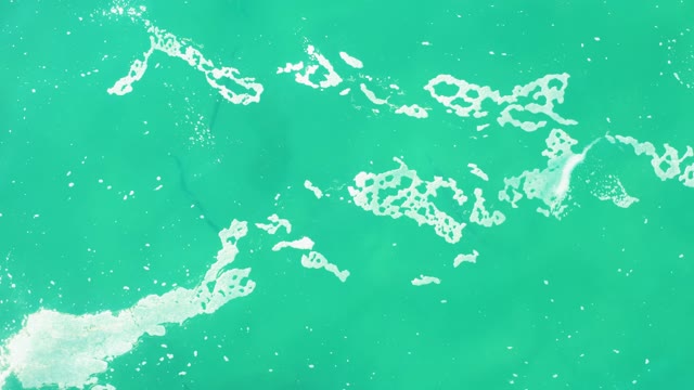 LAGUNA BEACH LOS CABOS BCS MEXICO-2021: Ocean Waves with White Foam on Turquoise Water