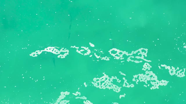 LAGUNA BEACH LOS CABOS BCS MEXICO-2021: Shifting Foam Patterns on Turquoise Water Surface
