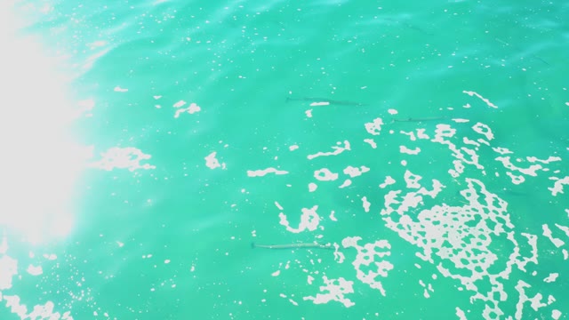 LAGUNA BEACH LOS CABOS BCS MEXICO-2021: Turquoise Ocean Surface with Shifting White Foam