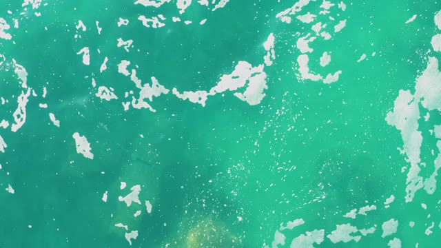 LAGUNA BEACH LOS CABOS BCS MEXICO-2021: Shifting White Foam on Turquoise Ocean Surface
