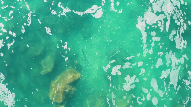 LAGUNA BEACH LOS CABOS BCS MEXICO-2021: Clear Turquoise Water with Submerged Rocks Overhead