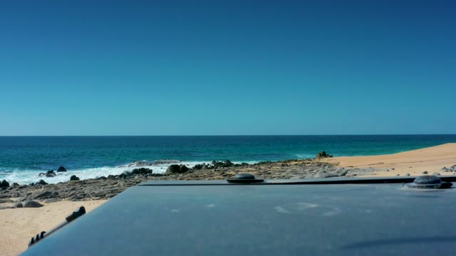 LAGUNA BEACH LOS CABOS BCS MEXICO-2021: Beach and Ocean with Moving Foreground Object