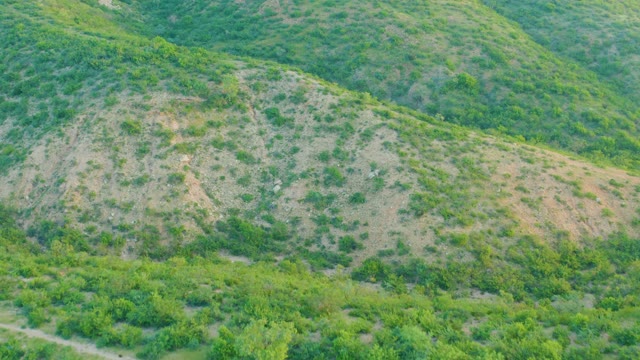 CABO PULMO BCS MEXICO-2021: Hilly Landscape with Mixed Green and Dry Vegetation