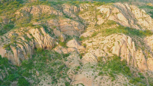 CABO PULMO BCS MEXICO-2021: Tan Rock Formations with Sparse Greenery